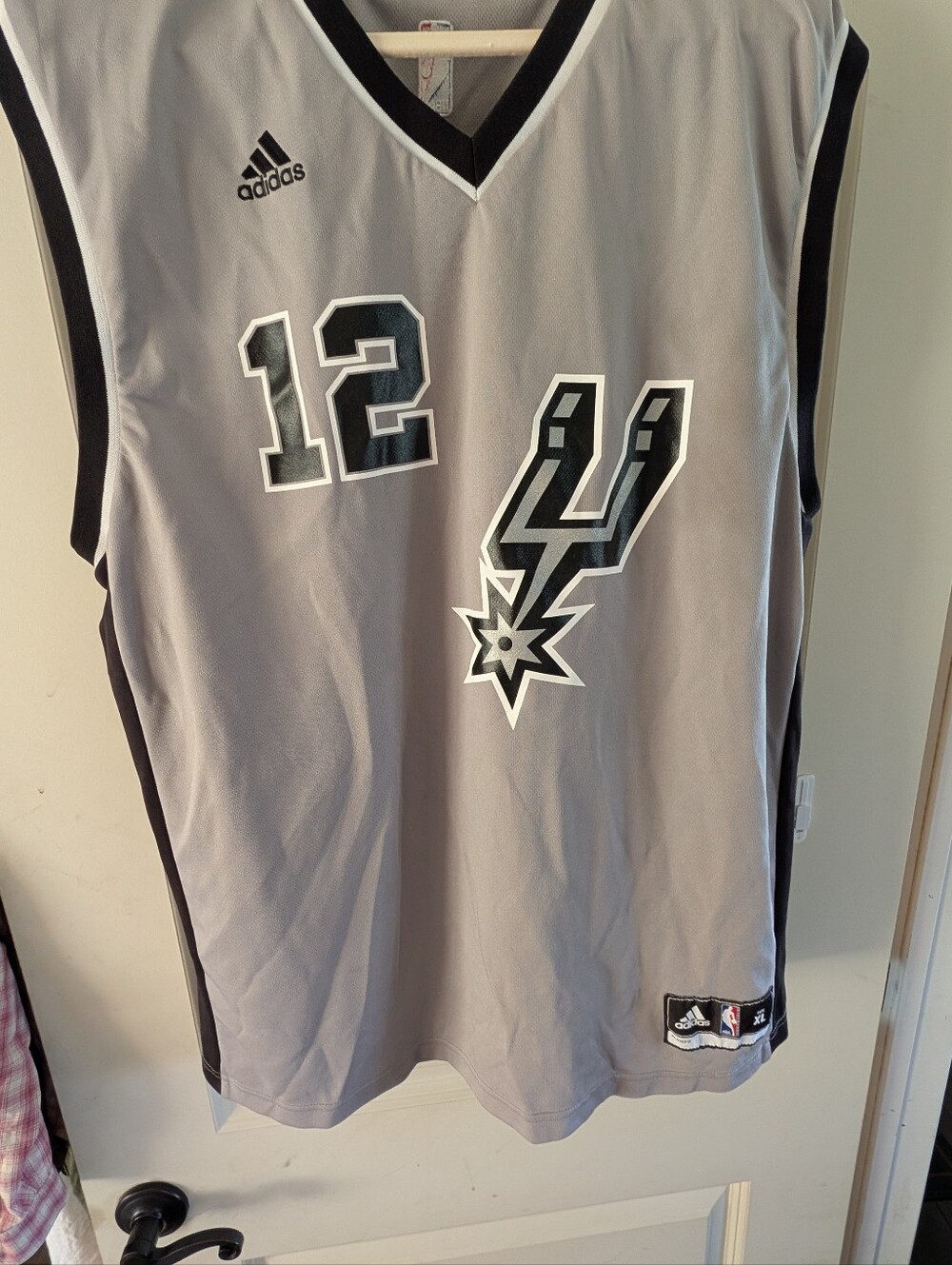 NBA LaMarcus Aldridge #12 Gray and Black Basketball Jersey